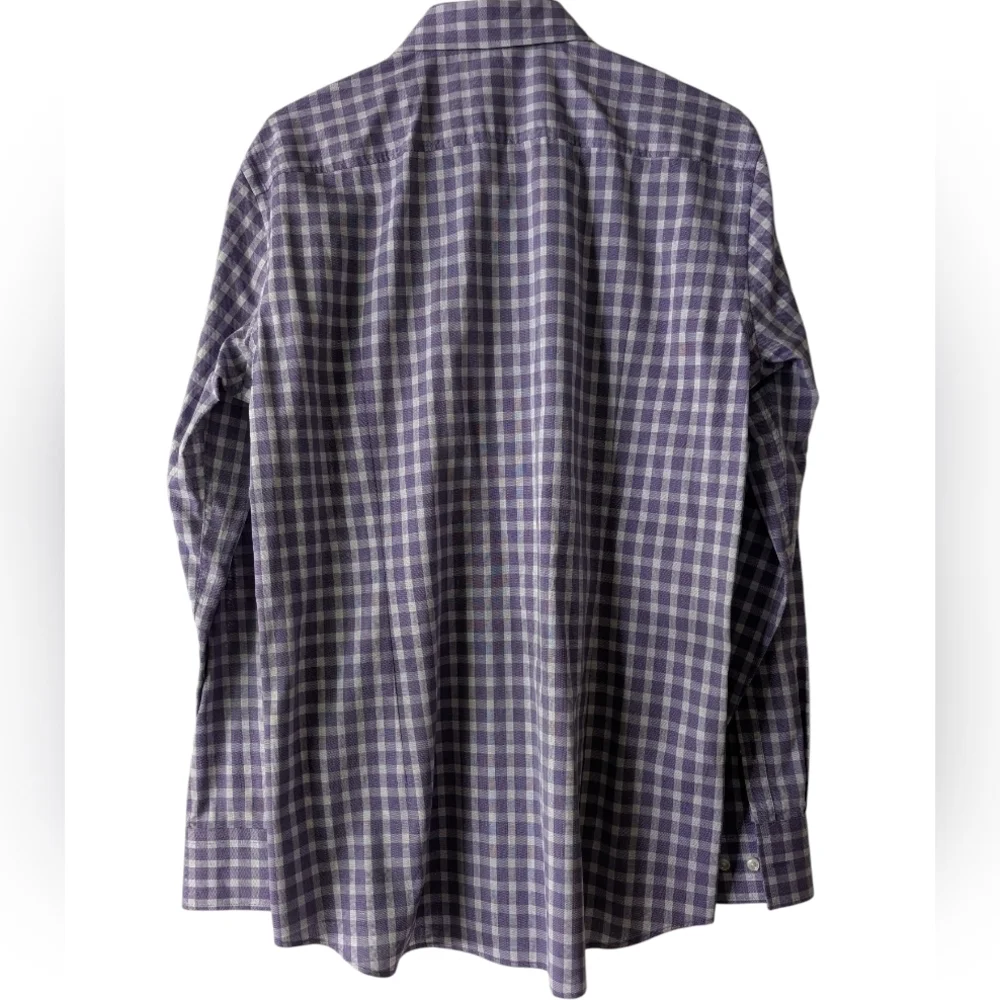Hugo Boss Purple Plaid Men's Dress Shirt